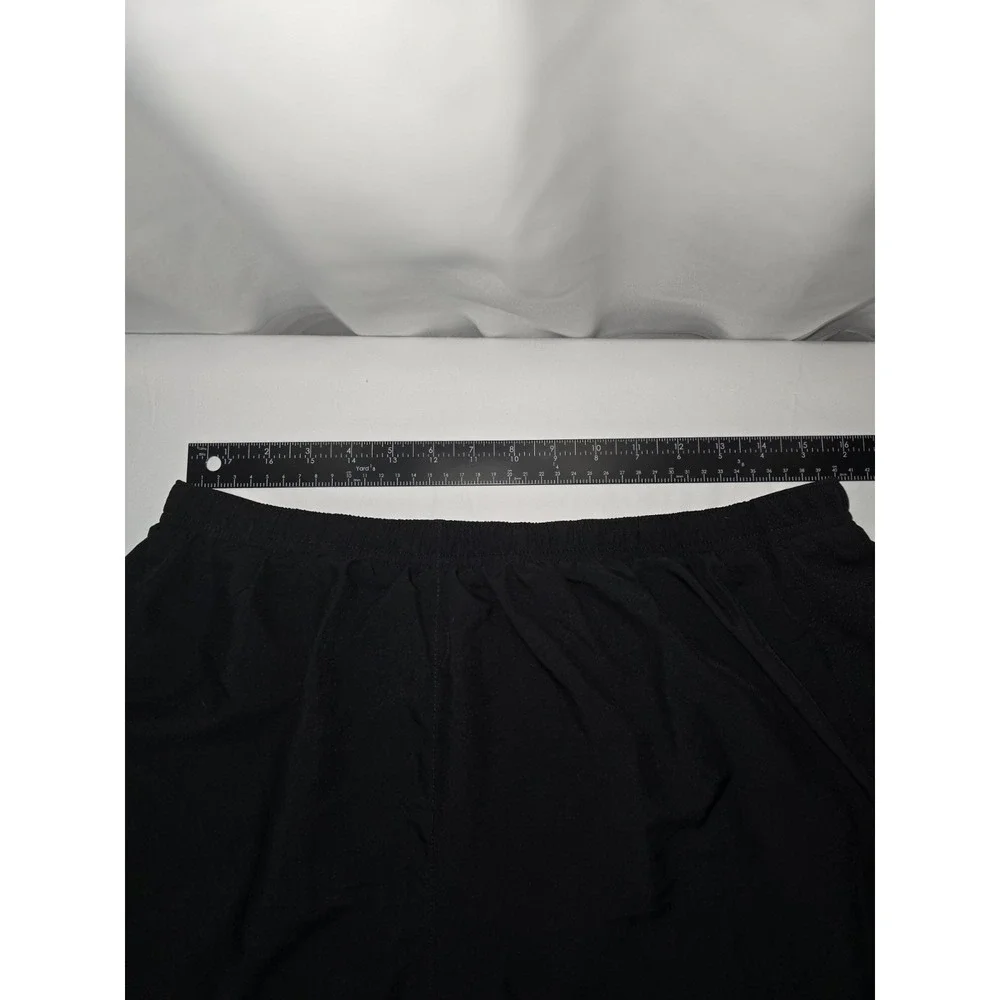 US Military Army Nylon Short Running PT Lined Athletic Shorts Size Large Black